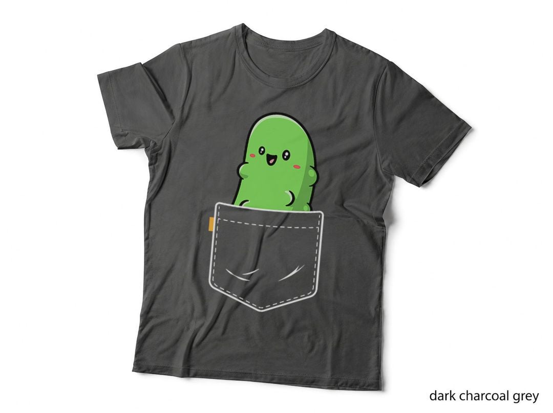 Pocket Pickle Funny Vegetable Cucumber Vegan T-Shirt
