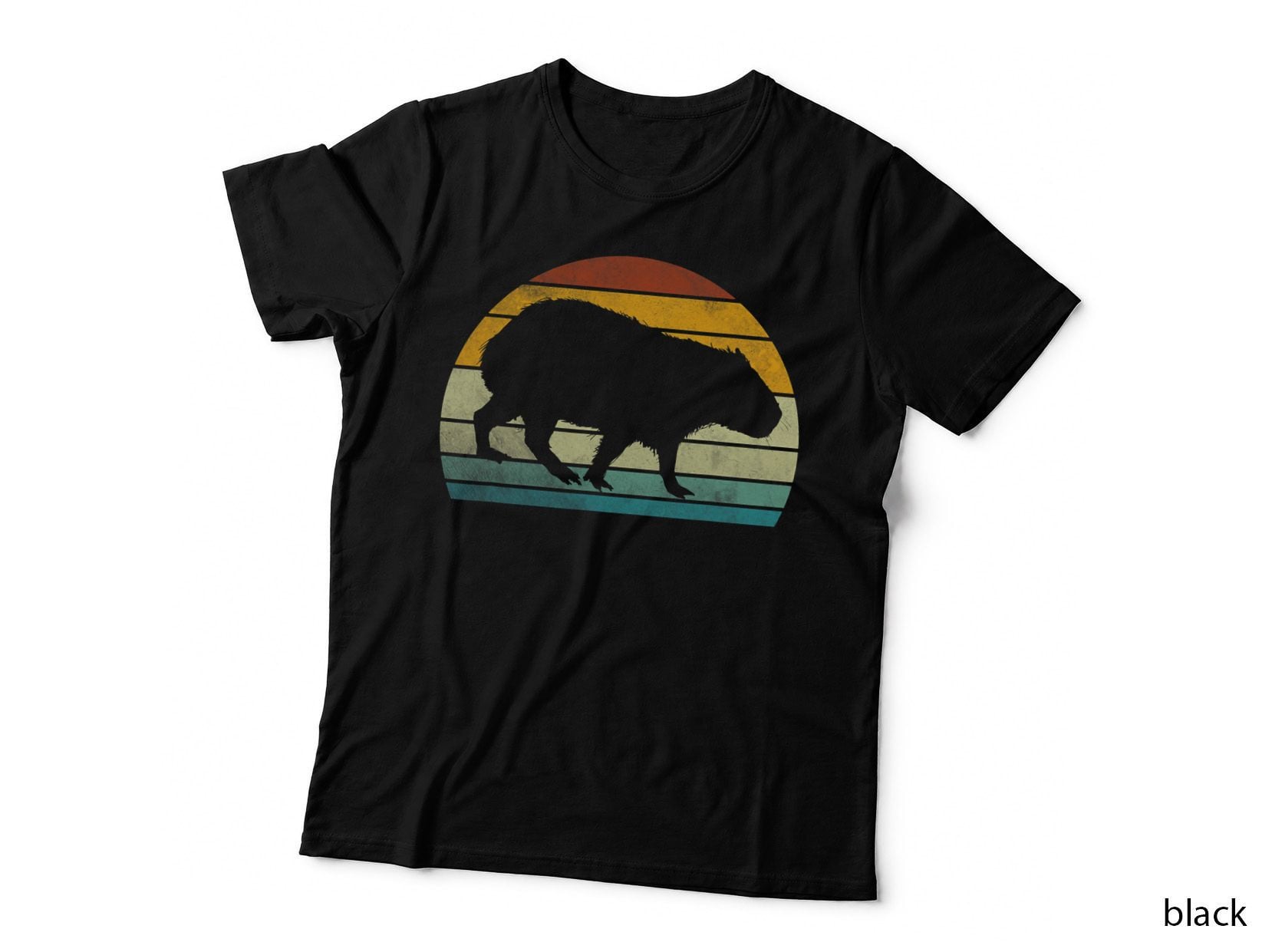 Retro Rodent Funny Capybara Vintage Men Women T-Shirt