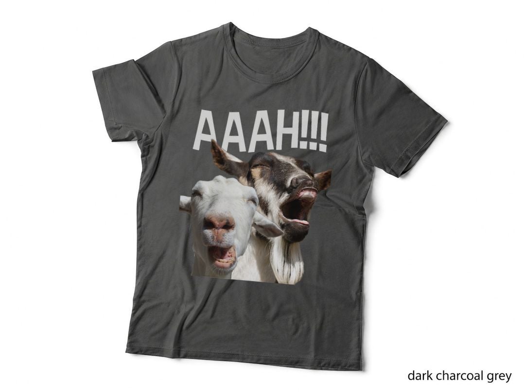 Screaming Goats AAAH!!! Funny Crazy Goat Lover Print T-Shirt