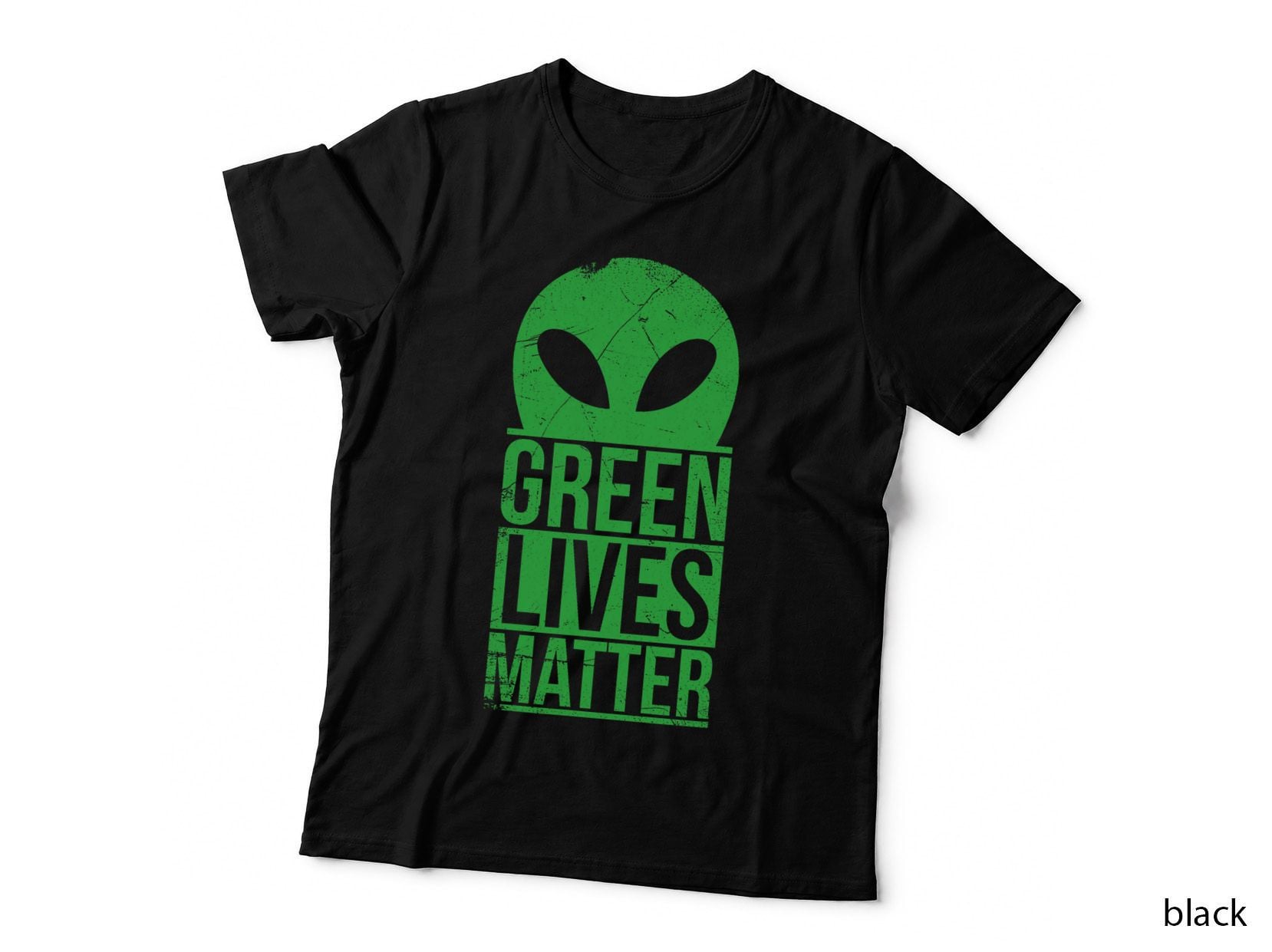 Storm Area 51 Green Alien Lives Matter Funny Aliens UFO T-Shirt