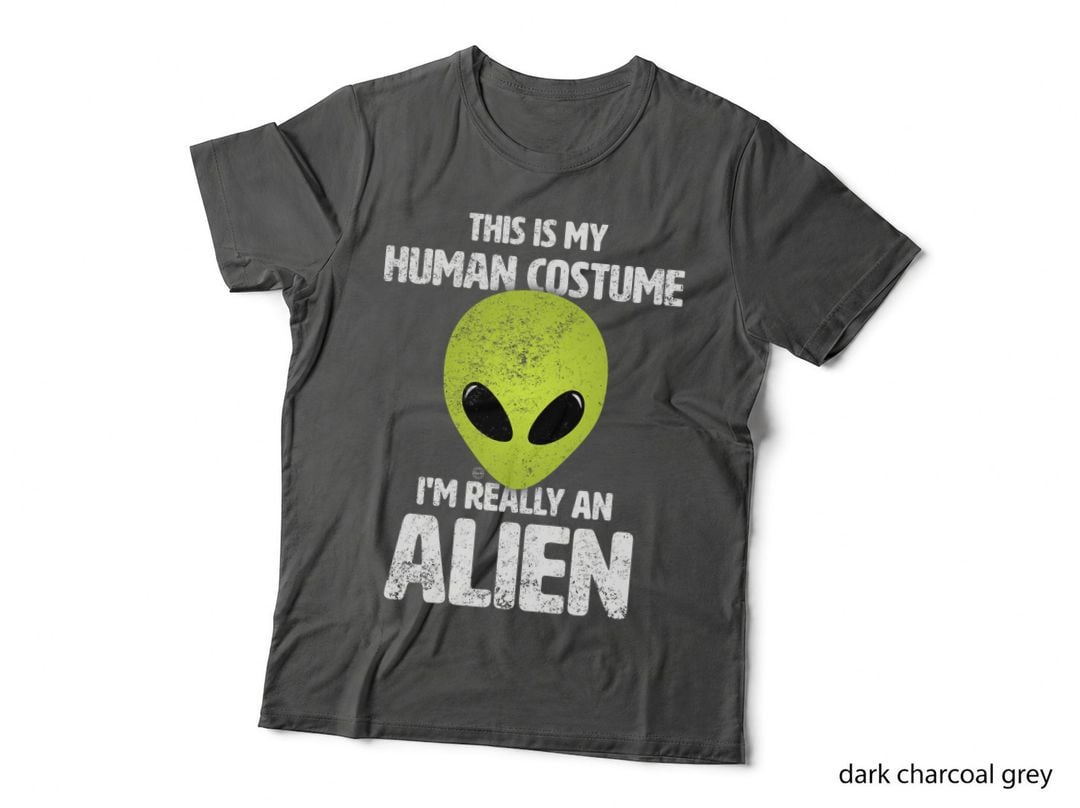 This Is My Human Costume I'm Really an Alien Funny UFO T-Shirt