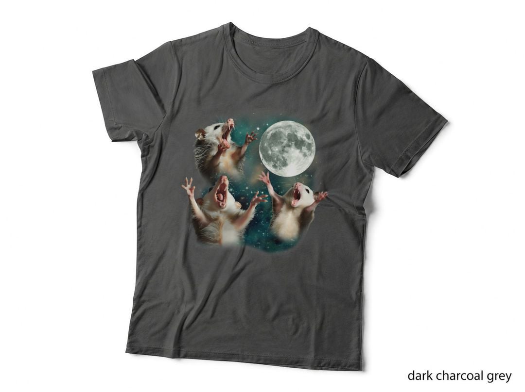 Three Possum Moon 3 Opossum Funny Weird Cursed Meme, Funny Meme T-Shirt