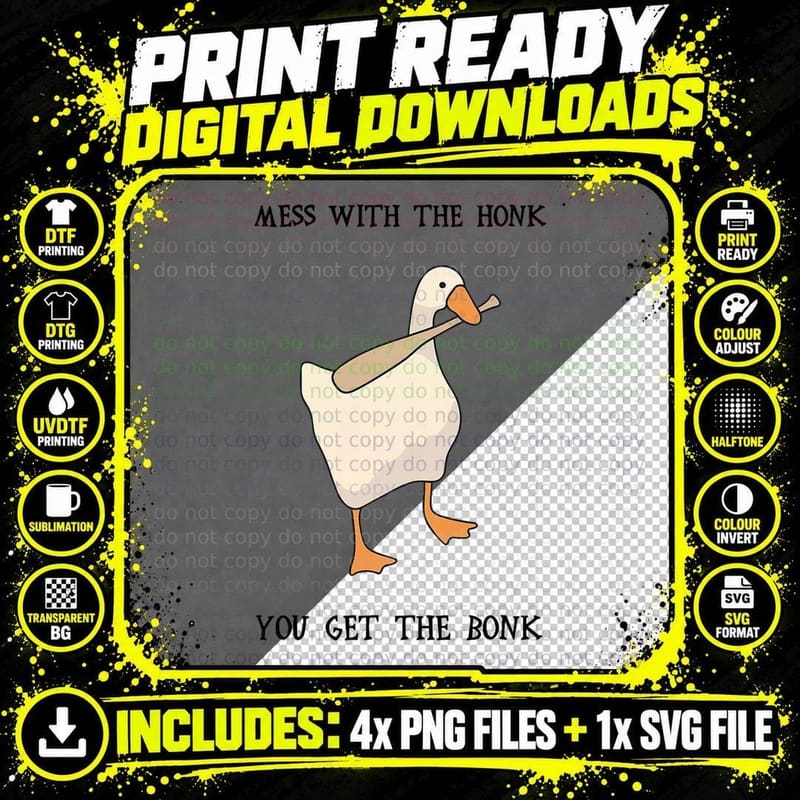 Untitled Funny Goose Game Meme T-Shirt Png SVG Digital Bundle