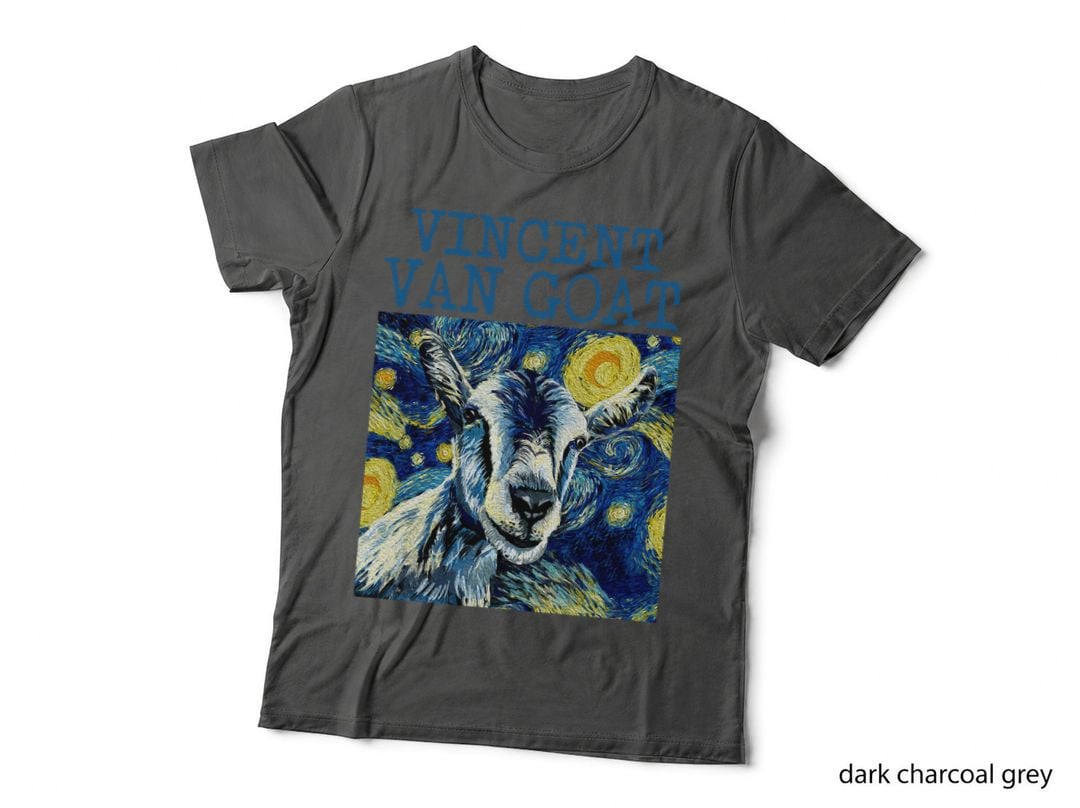 Vincent Van Goat Funny Van Gogh Art Humor Funny Starry Night T-Shirt