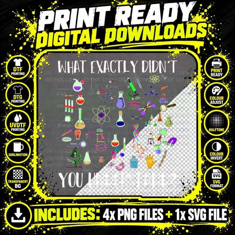What Exactly Didn't You Understand Funny Physicist Png SVG Digital Bundle