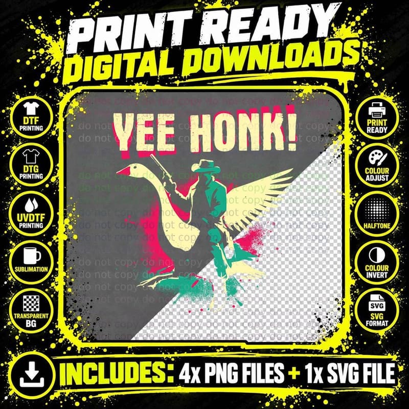 Yee Honk - Funny Goose Meme T-Shirt Png SVG Digital Bundle