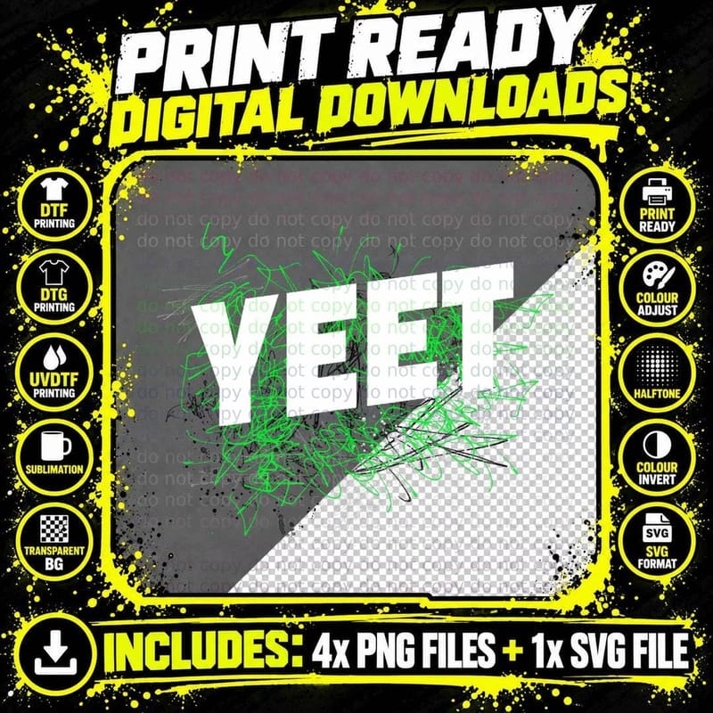 Yeet Meme Shirt Funny Gift for Boys Meme Lovers Gift Png SVG Digital Bundle