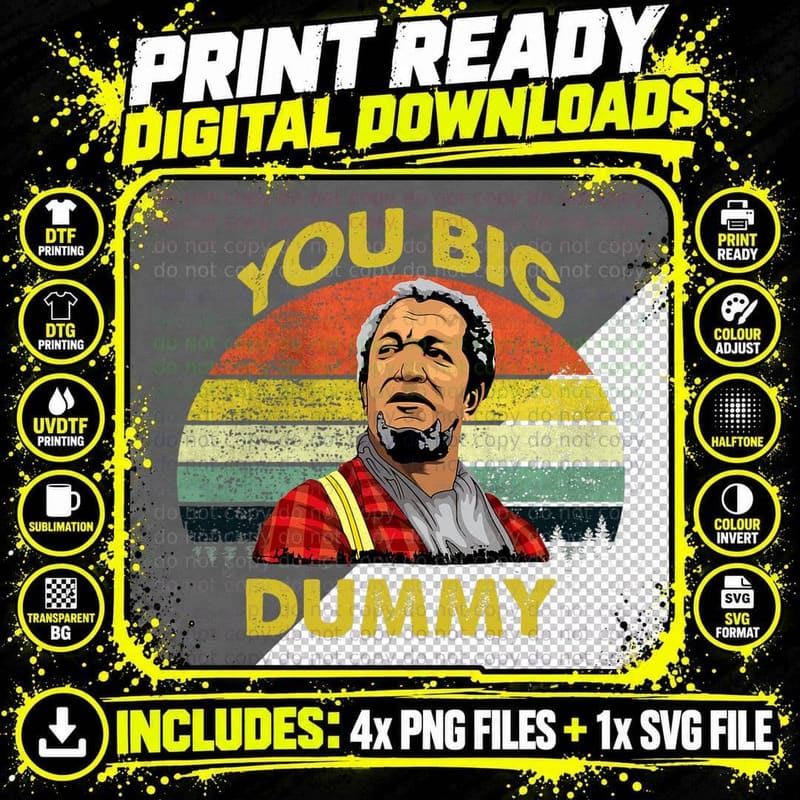 You Big Dummy Vintage 80s Son in Sanford City Funny Meme Png SVG Digital Bundle