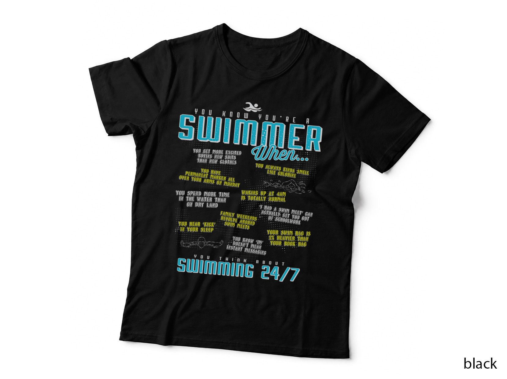 You Know You're a Swimmer When Funny List T-Shirt