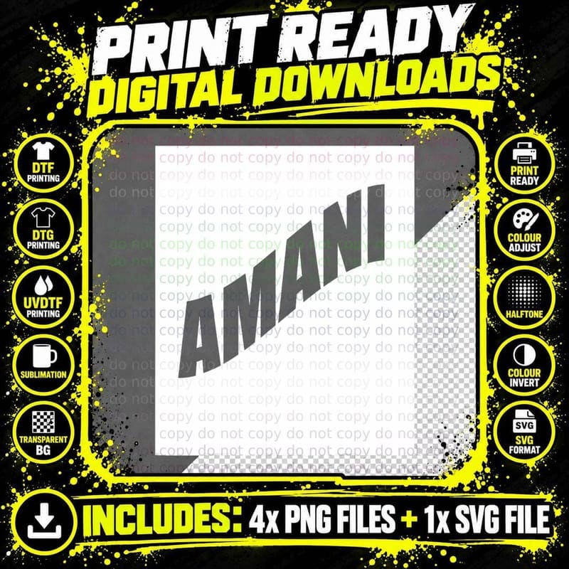 Amani Family Reunion Last Name Team Funny Custom T-Shirt Png SVG Digital Bundle