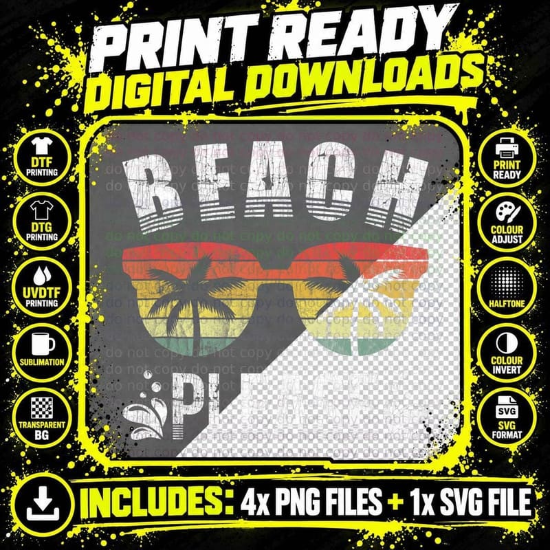 Beach Please T-Shirt Funny Beach Vacation Shirt Summer Png SVG Digital Bundle