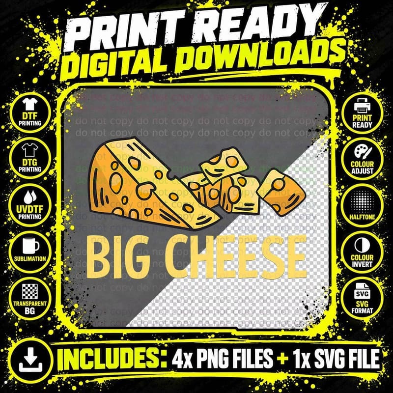 Big Cheese CEO Boss Leader Funny Big Cheese Business Png SVG Digital Bundle