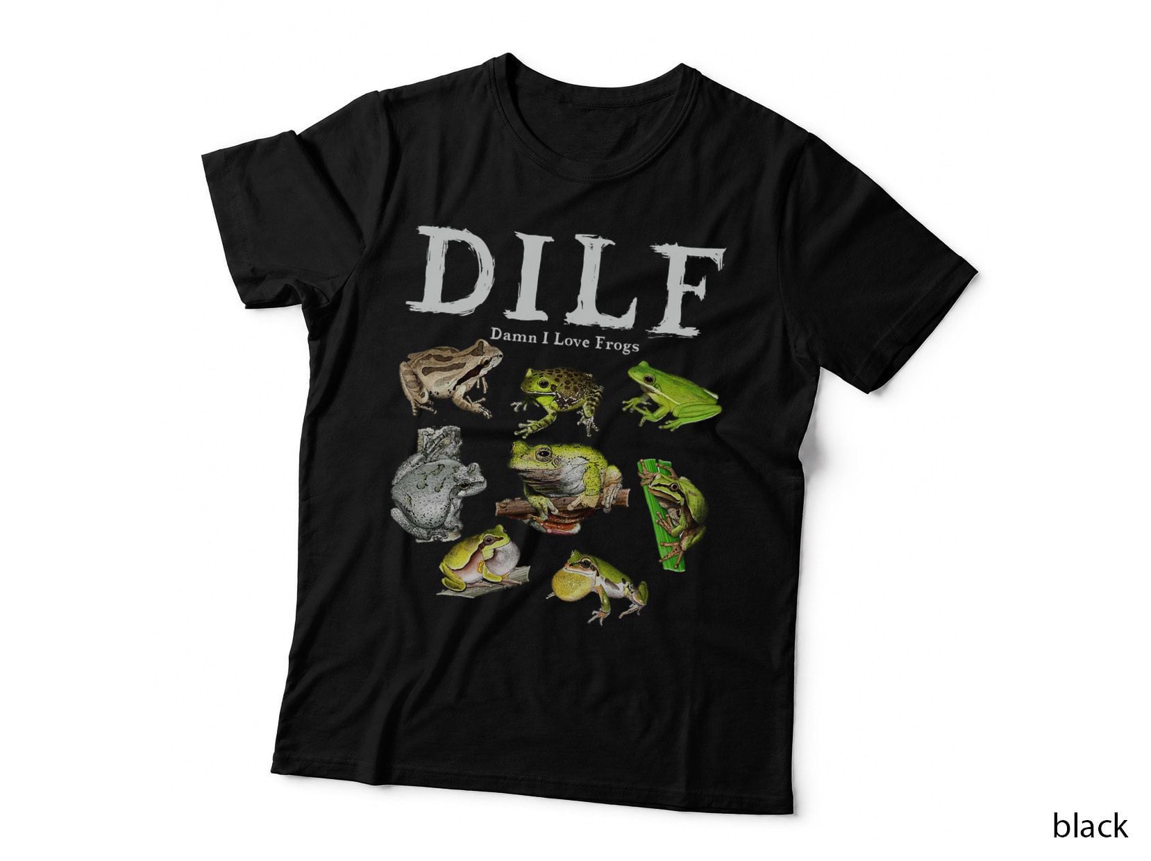 DILF Damn I Love Frogs Funny Frog Lover T-Shirt
