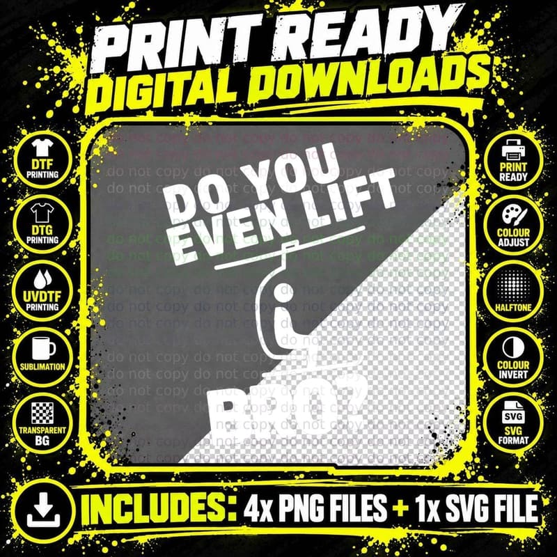 DO YOU EVEN LIFT BRO FUNNY Skiing T-SHIRT Png SVG Digital Bundle