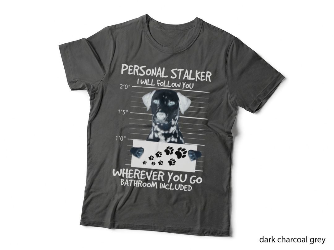Dalmatian Mugshot T-Shirt, Funny Sarcasm, Pet Lover Apparel