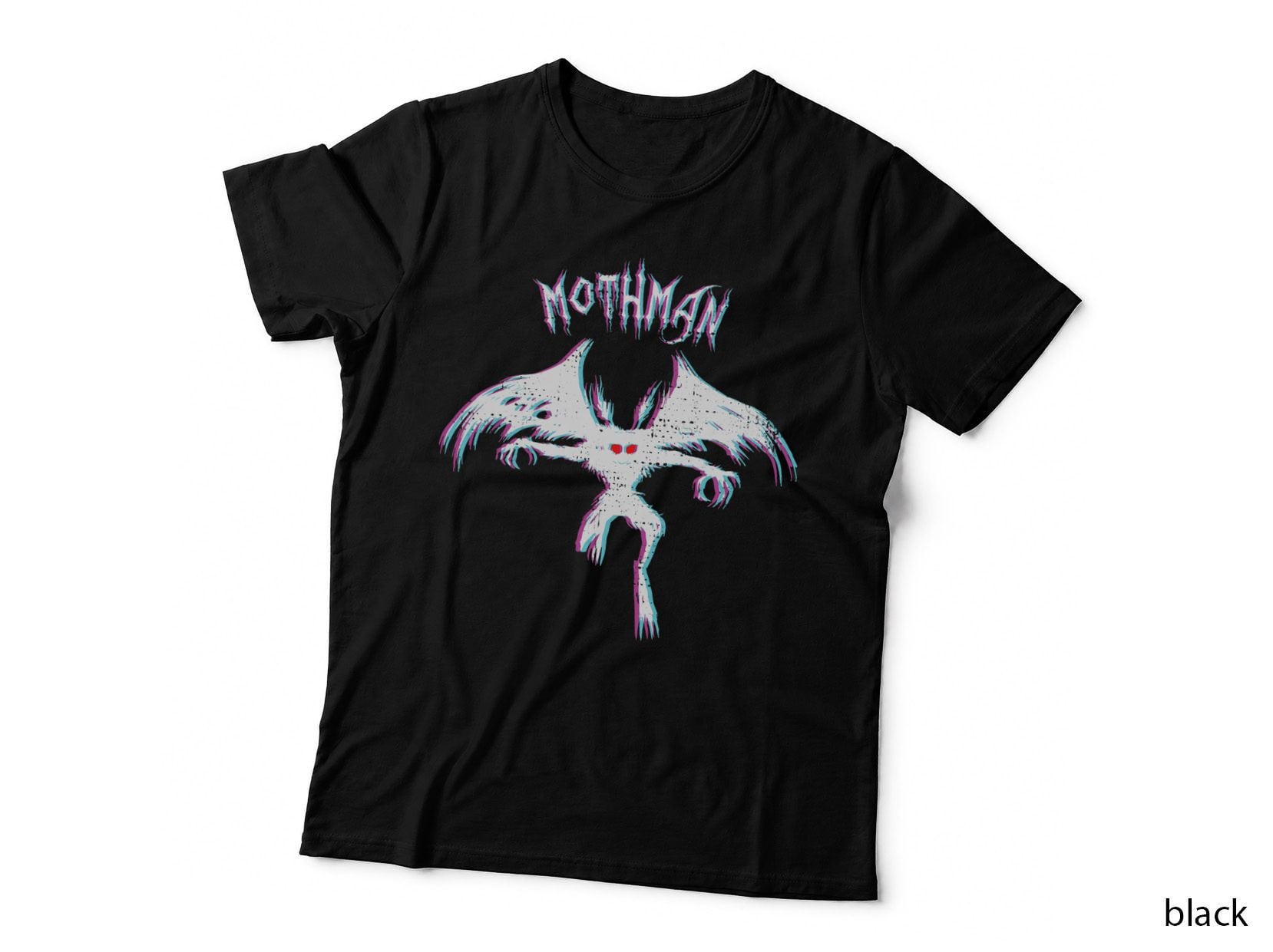 Distressed Trippy Mothman Funny Cute Cryptid Creature T-Shirt