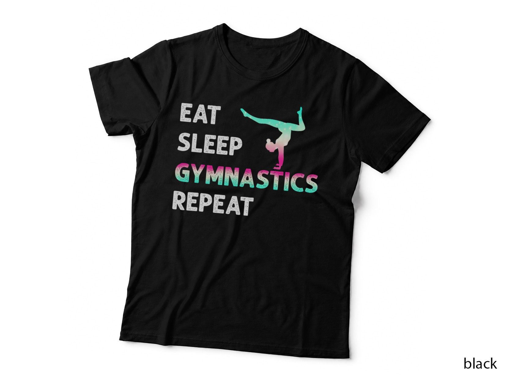 Eat Sleep Gymnastics Repeat Girl Women Funny T-Shirt