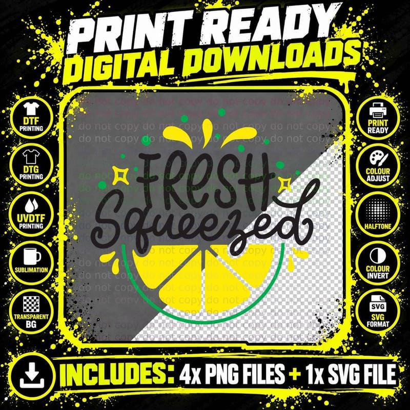 Fresh Squeezed Funny Summer Business Lemon Juice Boy Png SVG Digital Bundle