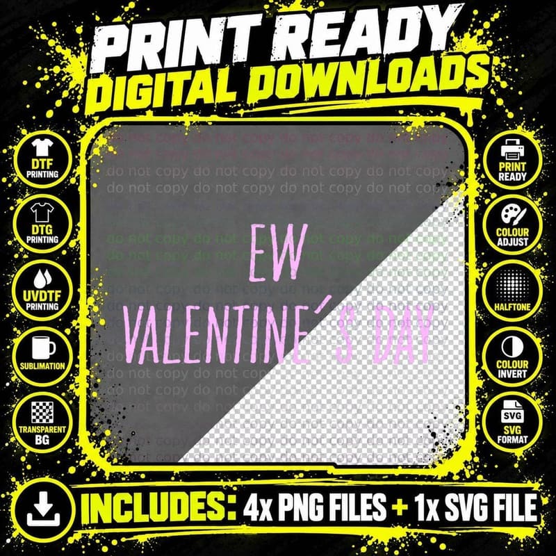 Funny Anti Valentines Day Gift Saying Valentines T-Shirt Png SVG Digital Bundle