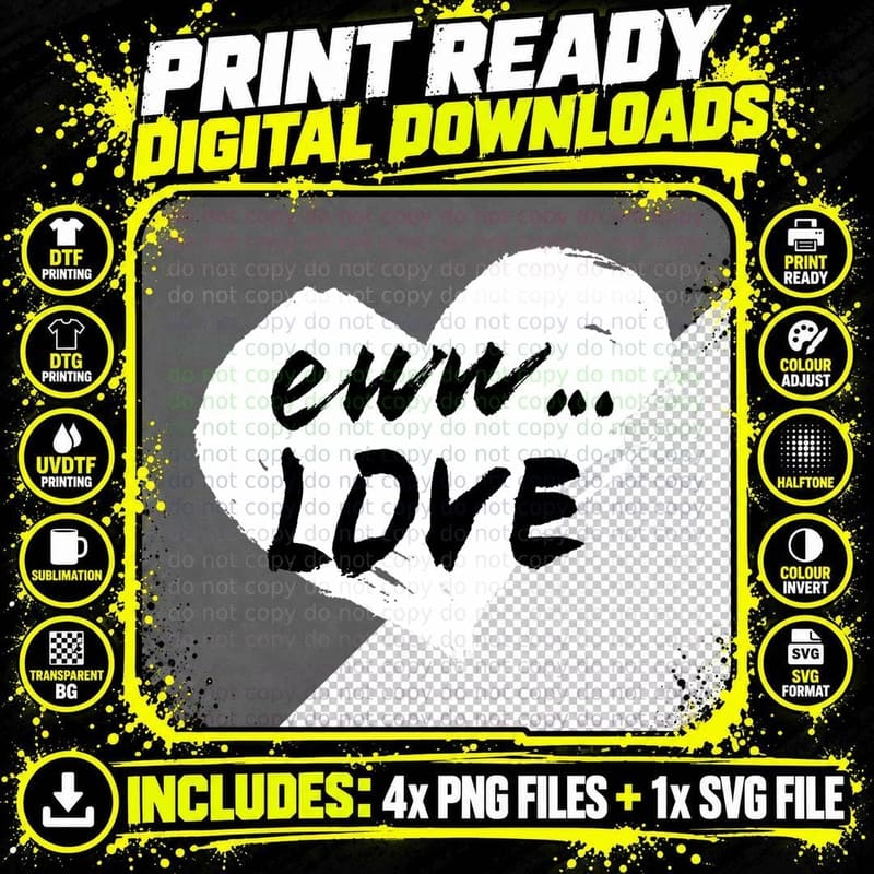 Funny Anti Valentines Day Heart Love for Single T-Shirt Png SVG Digital Bundle