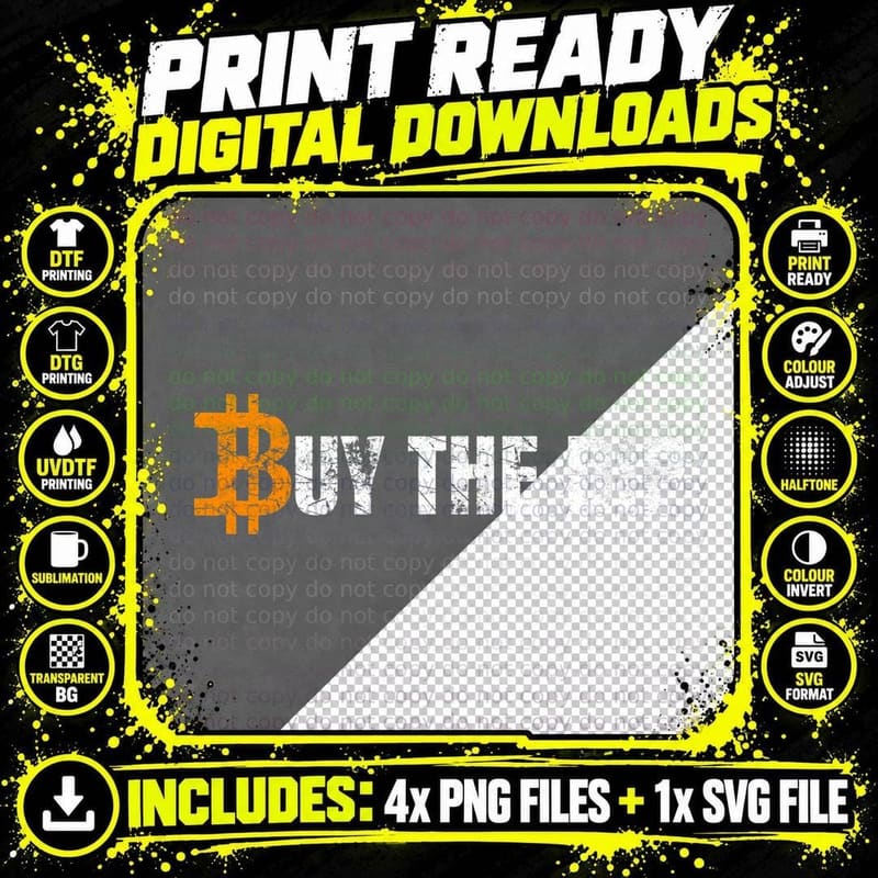 Funny Bitcoin Crypto Vintage Cryptocurrency T-Shirt Png SVG Digital Bundle