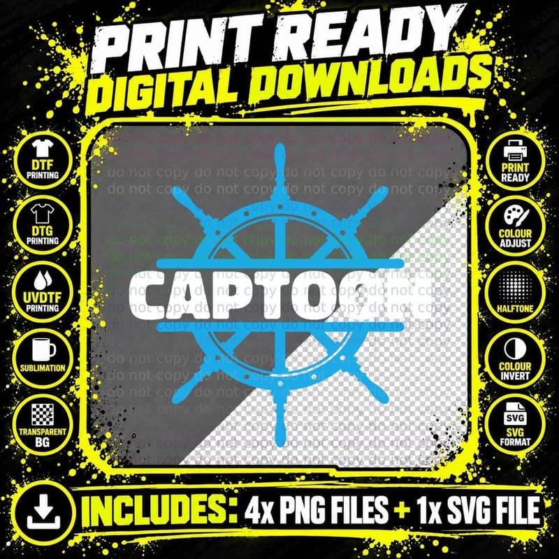 Funny Boating Pontoon Captain Captoon Pontoon Boat Png SVG Digital Bundle