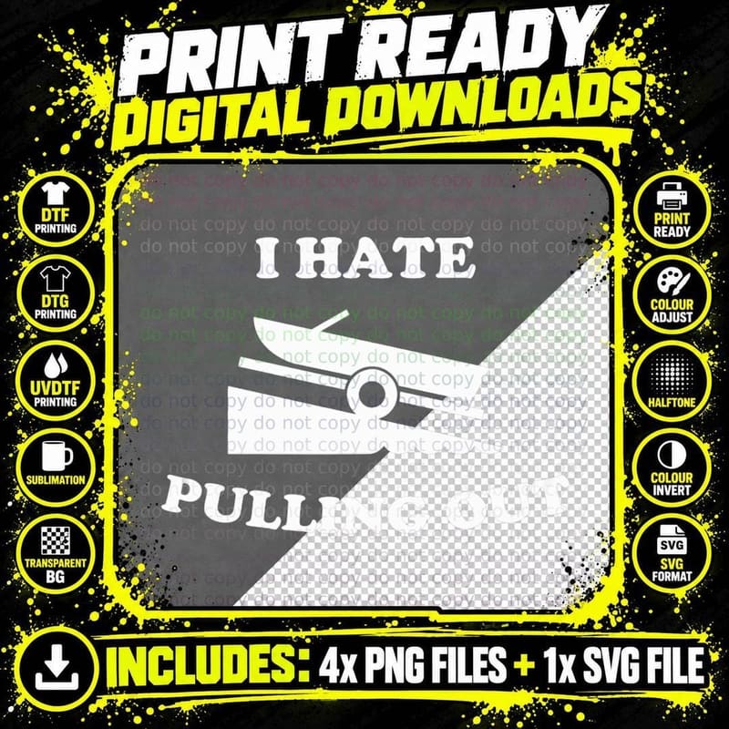 Funny Boating Quote I Hate Pulling Out for Boat Captain Png SVG Digital Bundle