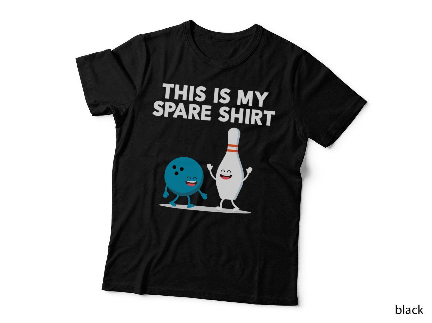 Funny Bowling Tee for Men Women Boys & Girls Spare Shirt