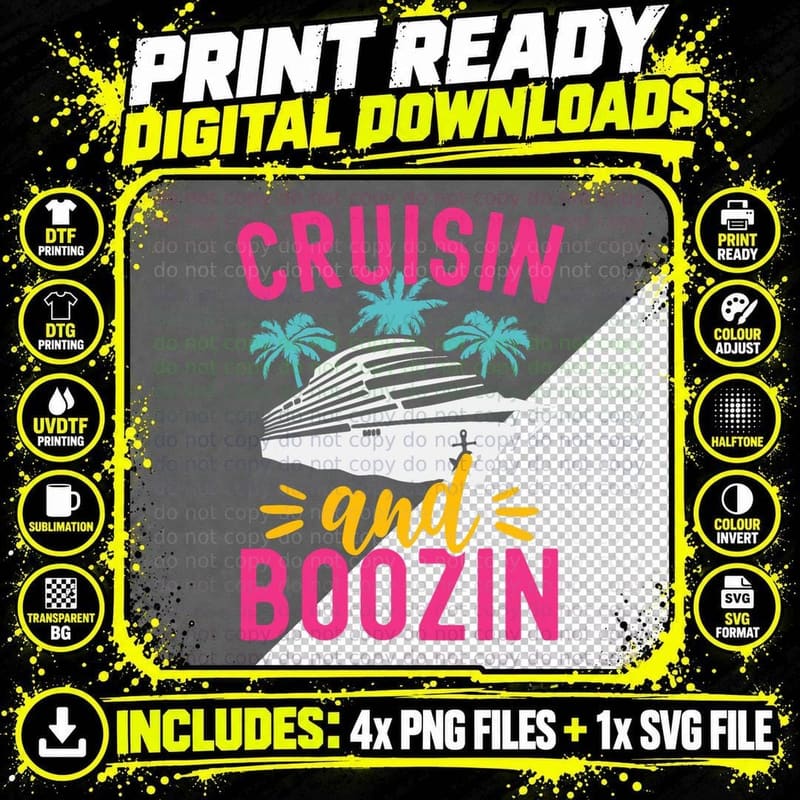 Funny Cruise Girl's Trip Cruise Lovers Cruisin and Png SVG Digital Bundle