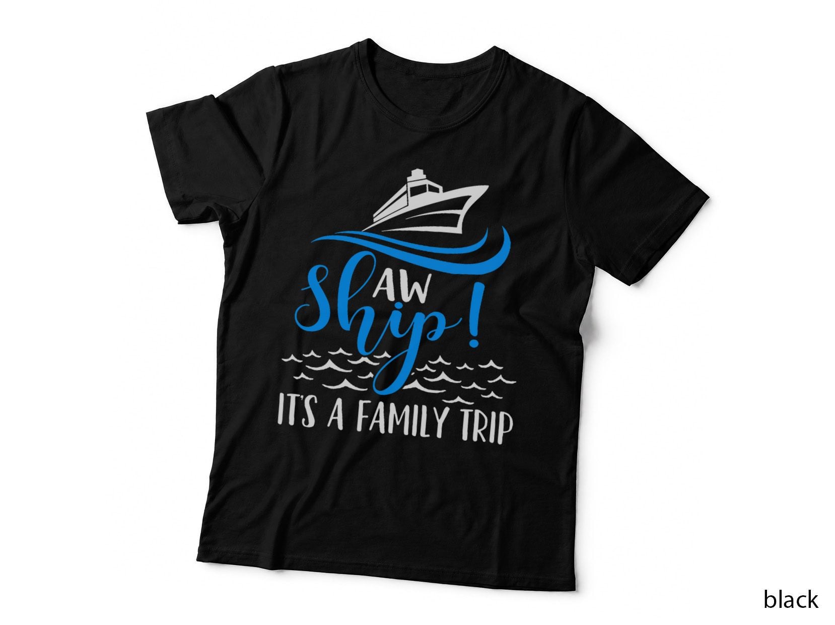 Funny Cruise Vacation Shirt - Aw Ship Its a Family Trip T-Shirt