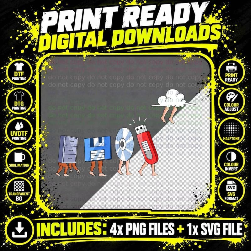 Funny Geek Programmer Nerd Developer - Computer Png SVG Digital Bundle