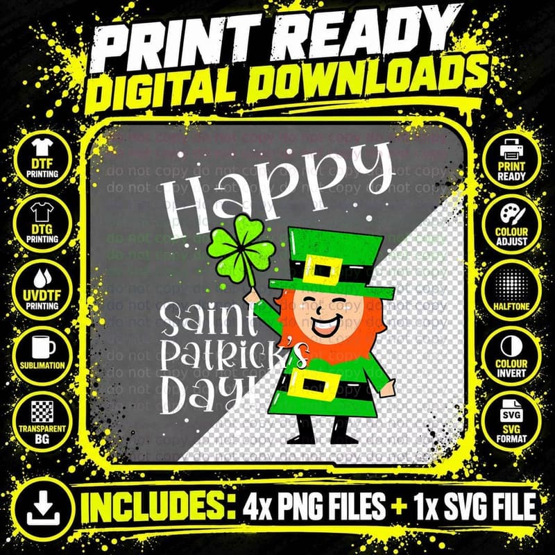 Funny Leprechaun Sayings Boys Girls Happy Saint Patricks Png SVG Digital Bundle