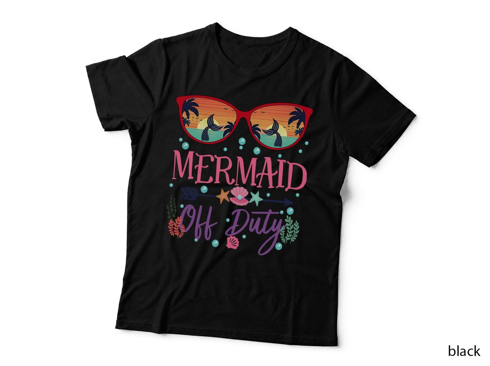 Funny Mermaid off Duty Summer Lifeguard Mermaids Security T-Shirt