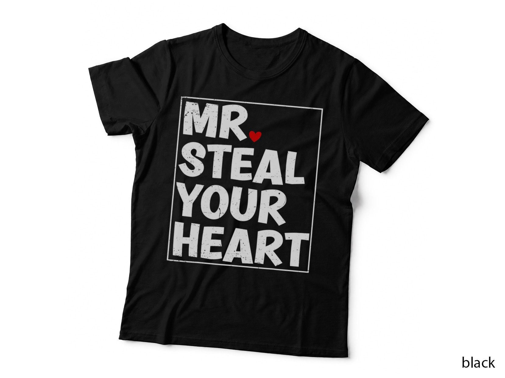 Funny Mr Steal Your Heart Shirt Valentines Day Boys Kids T-Shirt