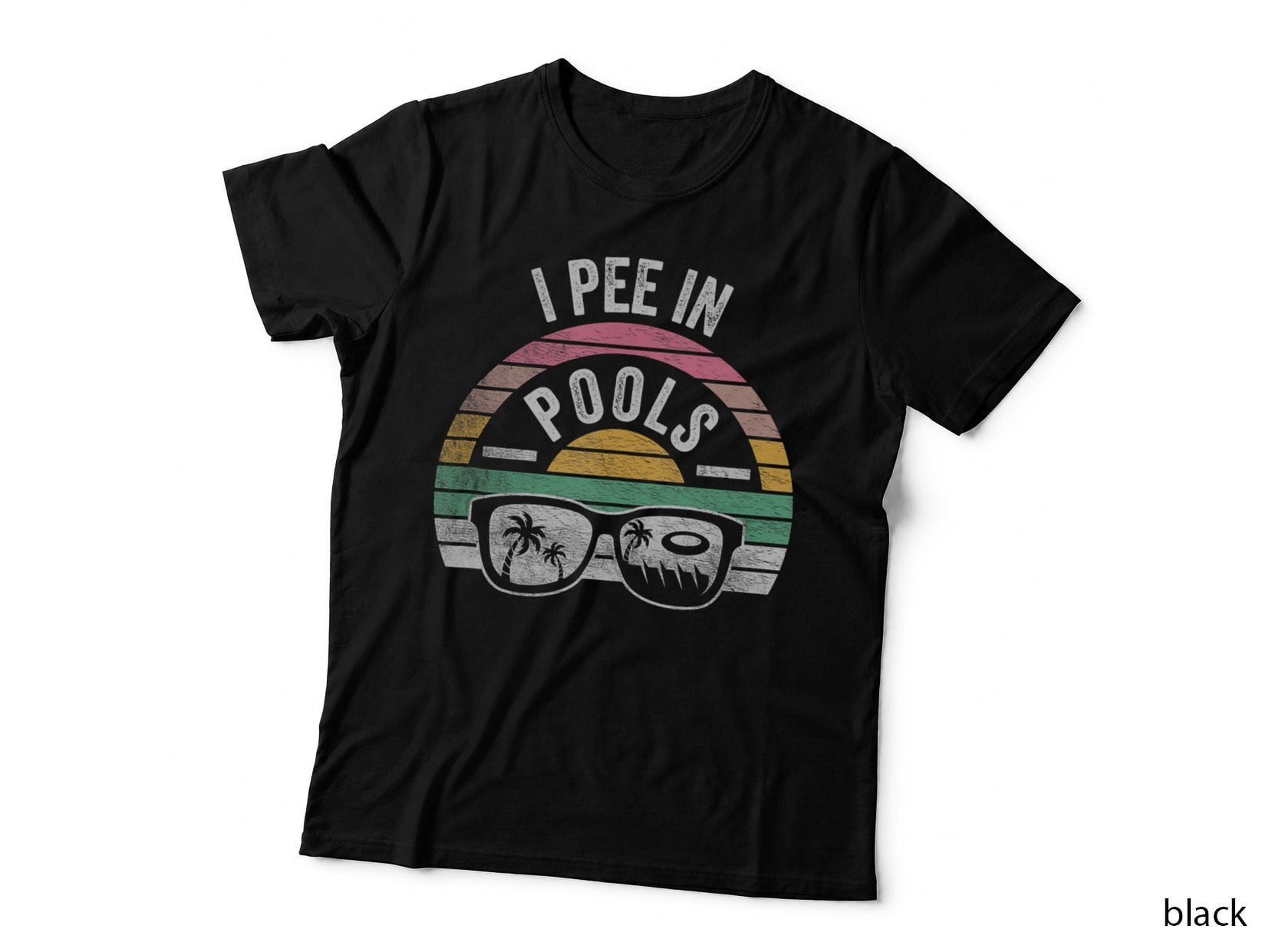 Funny Swimming Pool Retro Vintage I Pee in Pools, Funny T-Shirt