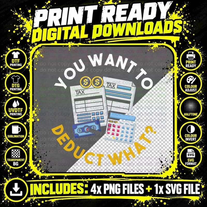Funny Taxation Accountant CPA Gift Tax T-Shirt Png SVG Digital Bundle