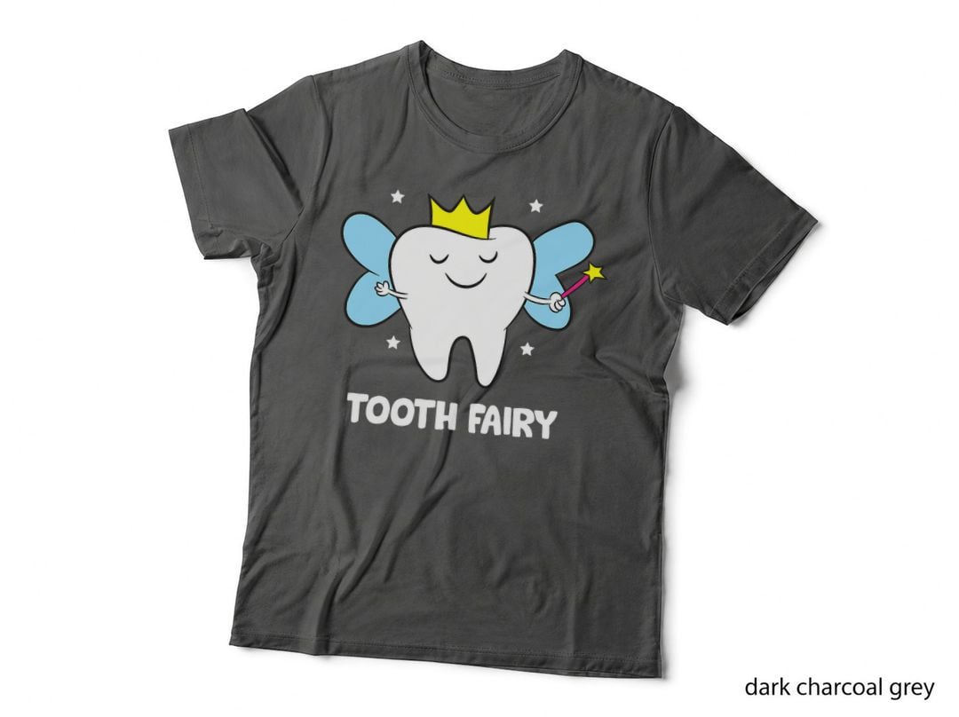 Funny Tooth Fairy Crown Tooth Dentist Dental Hygienist T-Shirt