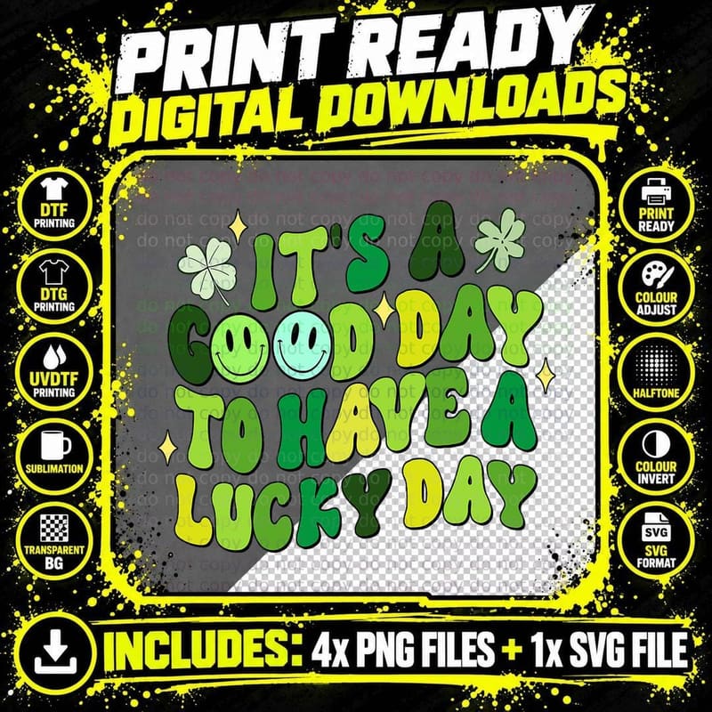 Green Retro Groovy St Patricks Day Party Men Women Funny Png SVG Digital Bundle