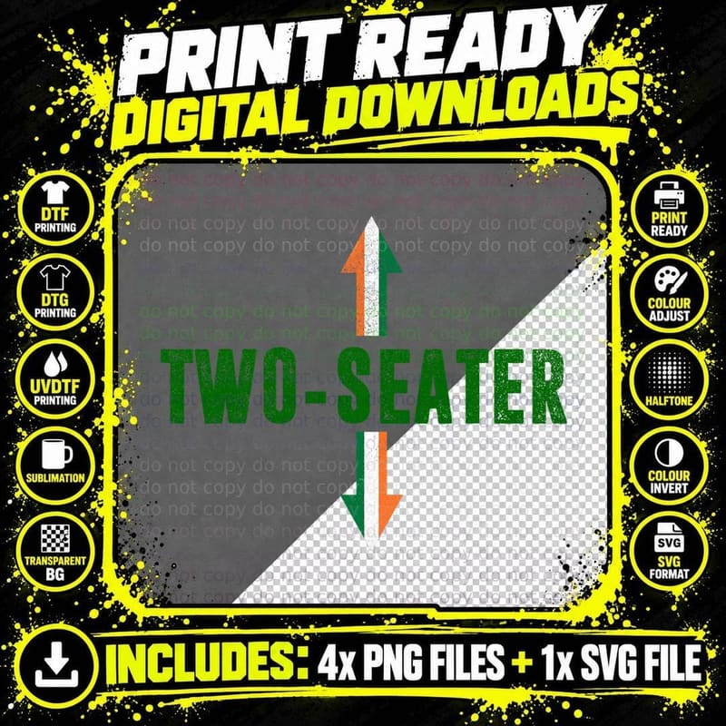 Irish Flag Two Seater Party-Trashy Adult Humor St Png SVG Digital Bundle