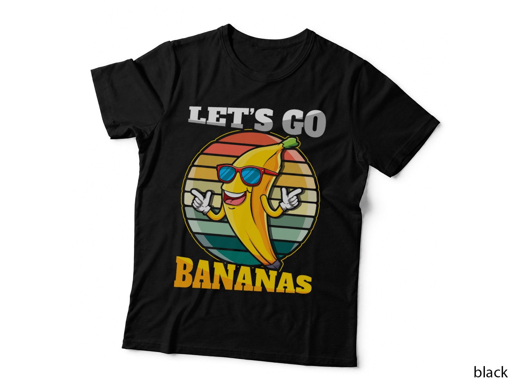 Let's Go Bananas Retro Banana Meme Funny Banana Vintage T-Shirt