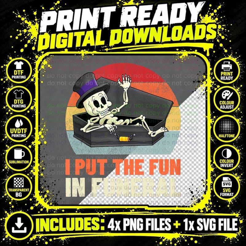 Men Women Funny Funeral Service Worker Mortician Humor Png SVG Digital Bundle