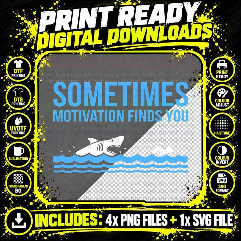 Motivation Finds You Funny Swimmer Swimming Coach Men Png SVG Digital Bundle