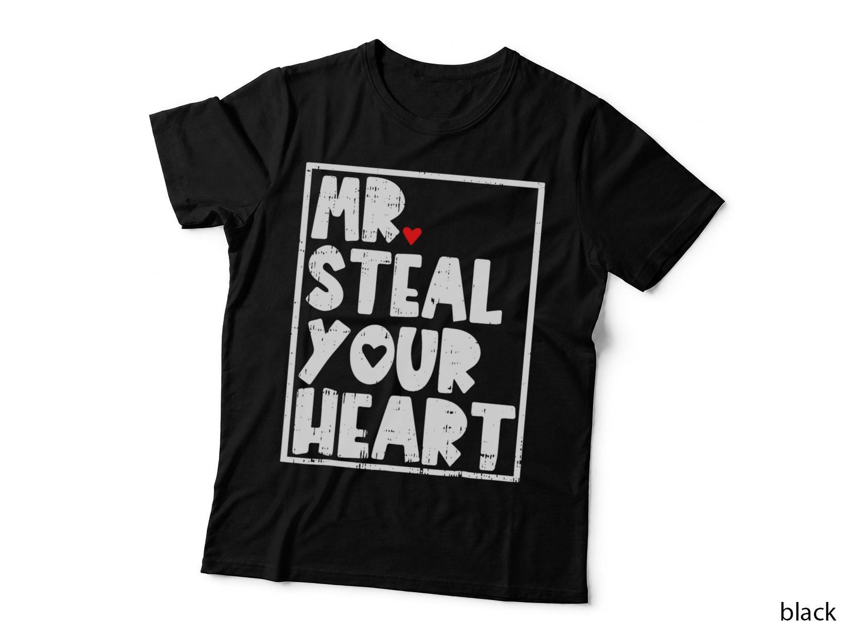Mr Steal Your Heart Valentines Day Funny V Day Boys Kids T-Shirt