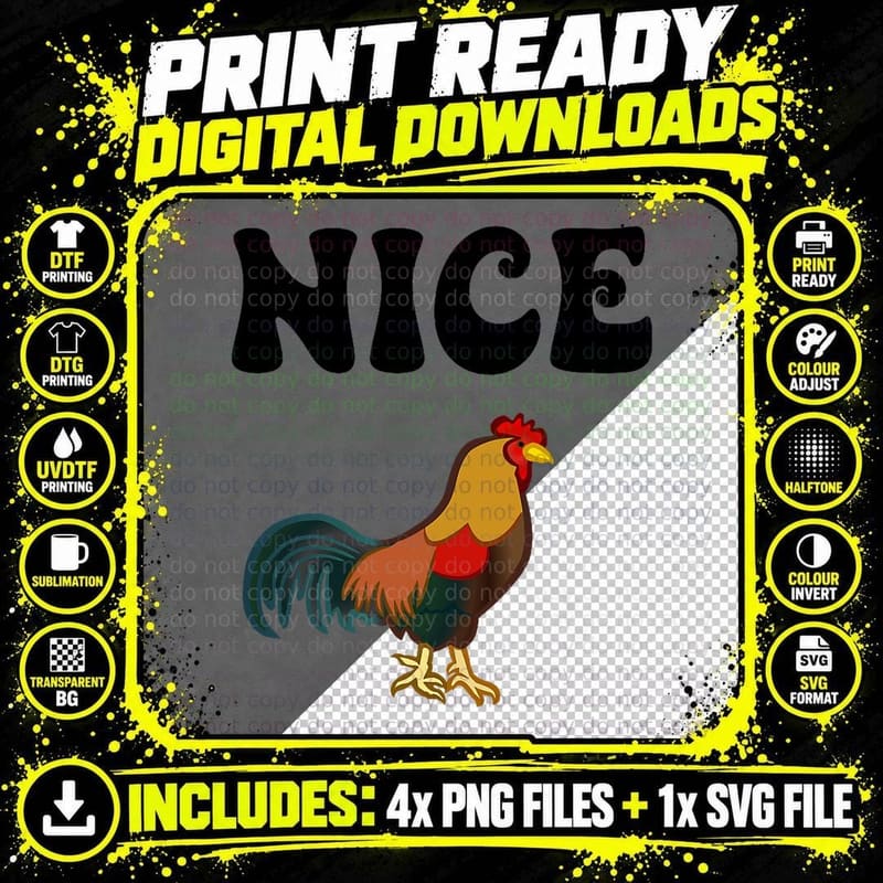 Nice Cock Funny Rude Joke Valentines Day Top for Him Png SVG Digital Bundle