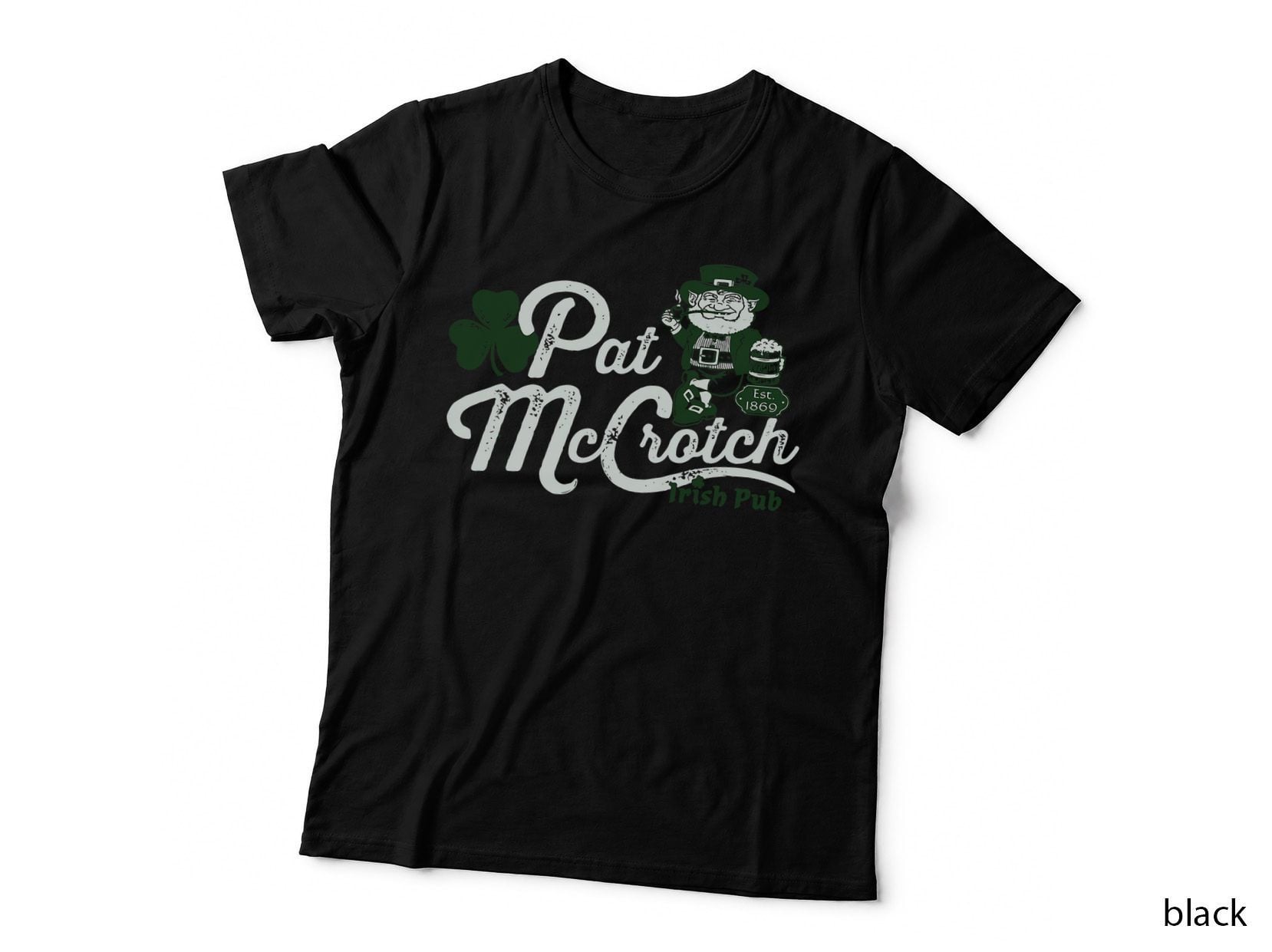 Pats Mccrotch Irish Pub Leprechaun Funny St Patricks Day T-Shirt