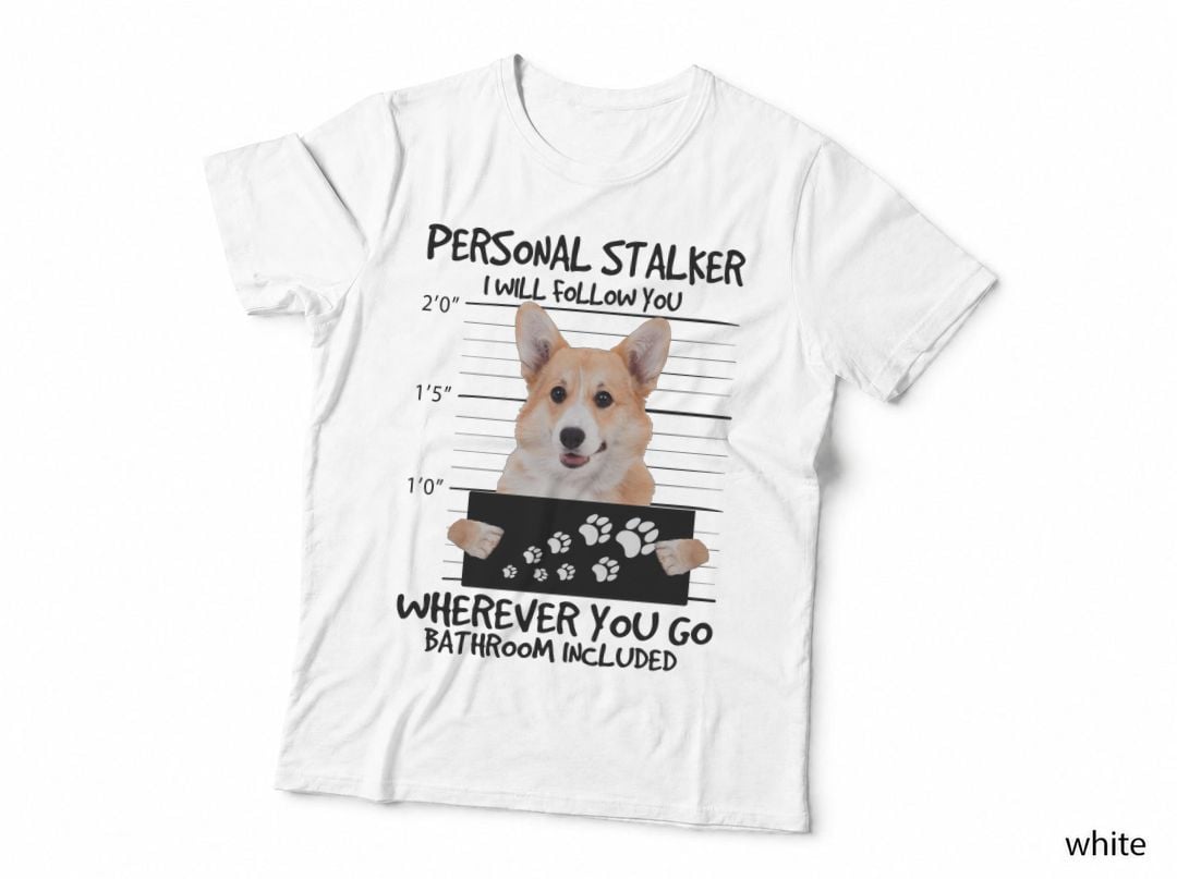 Pembroke Welsh Corgi Mugshot T-Shirt, Funny Sarcasm, Pet Lover Apparel