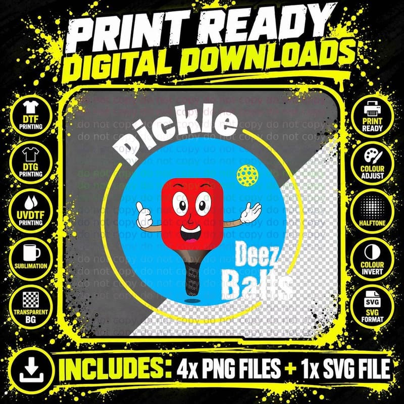 Pickle Deez Balls - Pickleball Night for Funny Png SVG Digital Bundle