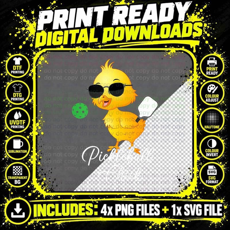 Pickleball Chick, Funny Pickleball, Funny Png SVG Digital Bundle