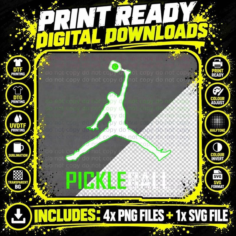 Pickleball Funny Gift for Men Women Kids Pickleball Png SVG Digital Bundle