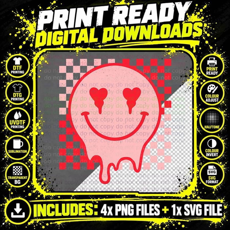 Retro Groovy Valentines Day Hippie Heart Funny Matching Png SVG Digital Bundle